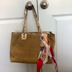 Michael Kors Straw Tote Bag